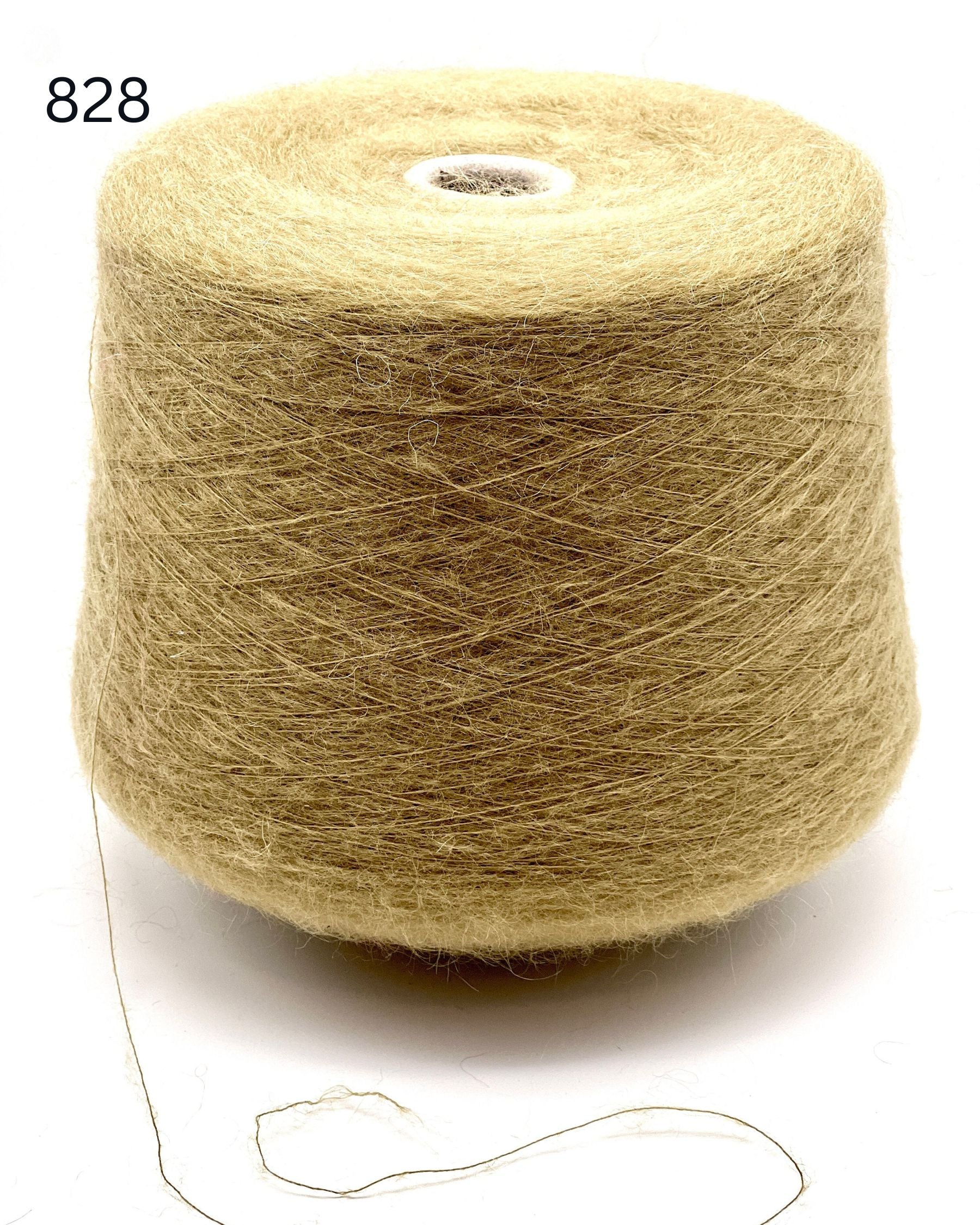 Exclusive iDOKNiT extra fine lace weight yarn, AURORA 100 by Ilaria Italy. A luxury cloud-like brushed mohair blend of 67% superkid mohair, 30% polyamide, and 3% extra fine merino wool providing 1000m per 100g. Authentic Italian-made premium fiber curated by iDOKNiT for airy standalone knitting, delicate lace shawls, and rich multi-strand garment blending.