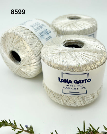 Lana Gatto Classic sequin yarn ball, 100% polyester, 25g