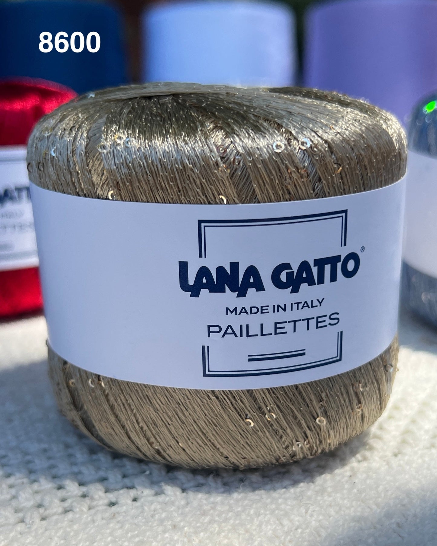 Lana Gatto Classic sequin yarn ball, 100% polyester, 25g