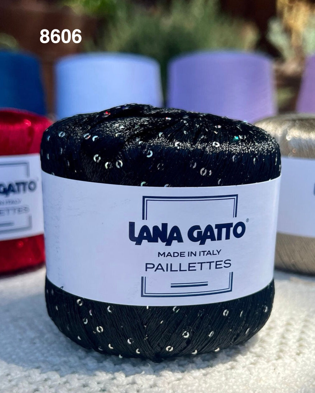 Lana Gatto Classic sequin yarn ball, 100% polyester, 25g