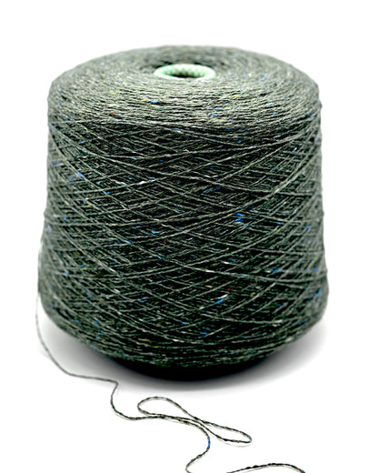 iDOKNiT Cariaggi MALFILE Tweed Italian lace yarn Nm 2/13000, merino cashmere blend with subtle tweed texture, shown in balls and cone format