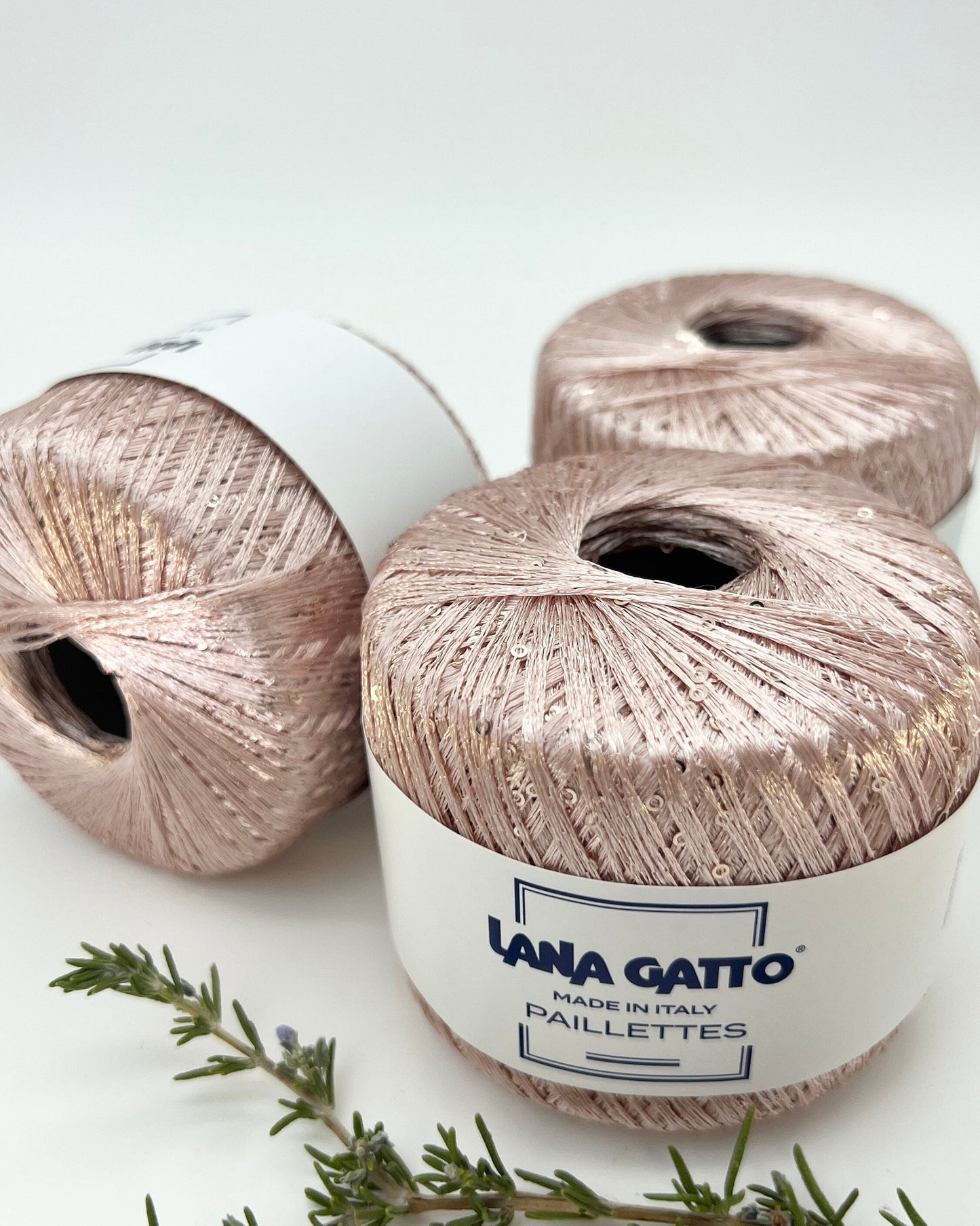 Lana Gatto Classic sequin yarn ball, 100% polyester, 25g