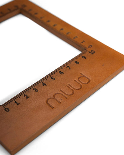 muud Dana genuine leather swatch 10x10 cm knitting gauge tool from iDOKNiT