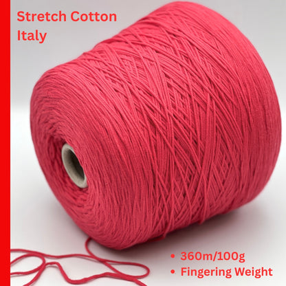 Filati Be.Mi.Va ORGANIC PARK premium 70% cotton and 30% nylon Italian fingering weight yarn with an elastic chainette structure for lightweight summer knitting at iDOKNiT.