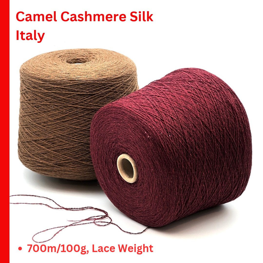 Filati Buratti Camello Cash Silk 40 percent Camel 40 percent Cashmere 20 percent Silk Italian lace yarn from iDOKNiT