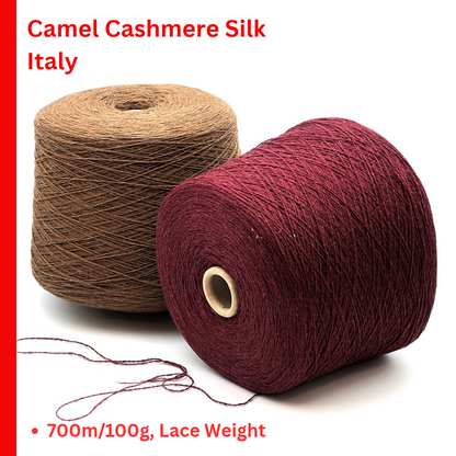 Filati Buratti Camello Cash Silk 40 percent Camel 40 percent Cashmere 20 percent Silk Italian lace yarn from iDOKNiT