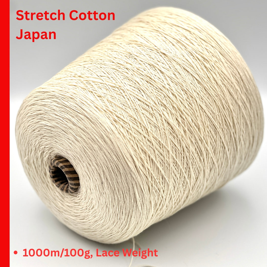 Sato Seni Moccimen Japanese extra fine lace weight cotton stretch cord yarn in balls from iDOKNiT