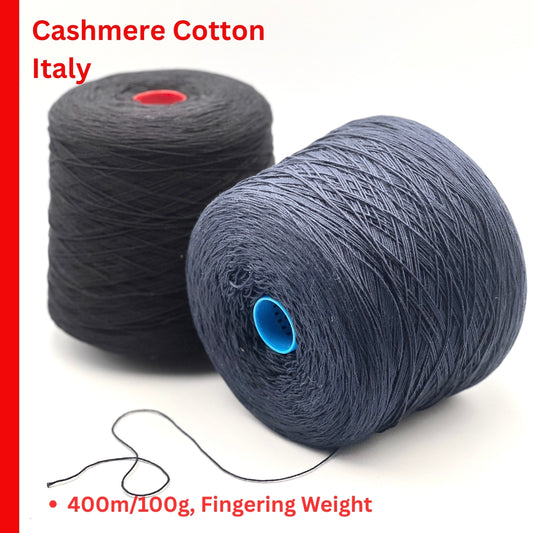 Botto Giuseppe Plutone cotton cashmere fingering weight yarn in hand wound balls from iDOKNiT