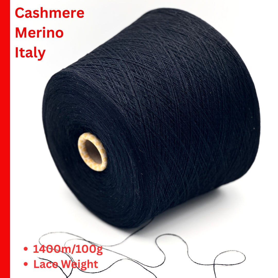 Biagioli Modesto Cashmere 10 merino wool cashmere lace weight yarn in hand wound balls from iDOKNiT