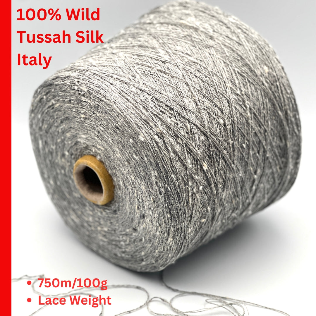 Loro Piana wild tussah silk flamed lace weight yarn balls from iDOKNiT
