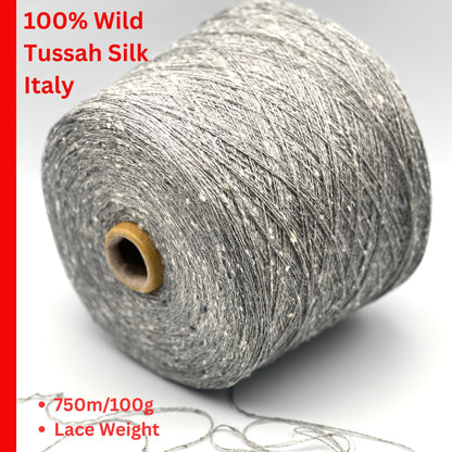 Loro Piana wild tussah silk flamed lace weight yarn balls from iDOKNiT