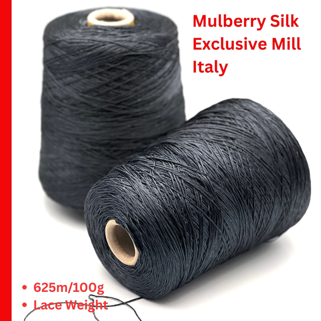 Loro Piana Exodus 100% mulberry silk lace weight yarn on original cone from iDOKNiT