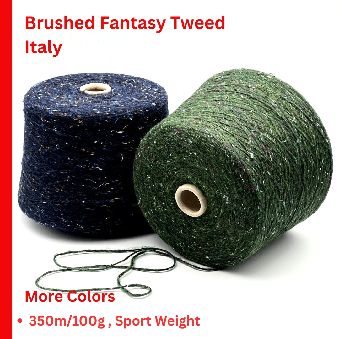 Pecci Filati Cous Cous double tweed fantasy alpaca sport weight yarn in balls from iDOKNiT