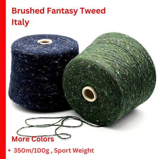 Pecci Filati Cous Cous double tweed fantasy alpaca sport weight yarn in balls from iDOKNiT