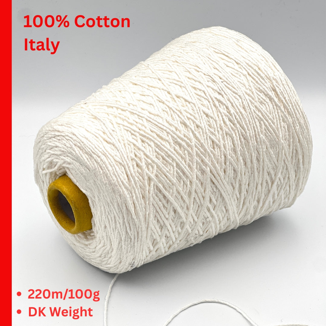 Emilcotoni Peruvian Pima cotton chainette DK weight yarn from iDOKNiT