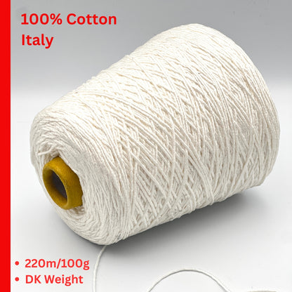 Emilcotoni Peruvian Pima cotton chainette DK weight yarn from iDOKNiT