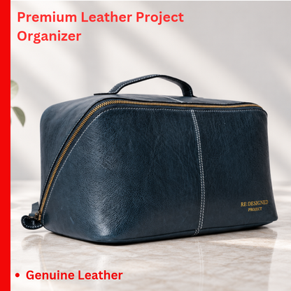 RE PROJECT 10 handcrafted Urban Leather beauty box style knitting needle and notion organizer case from iDOKNiT