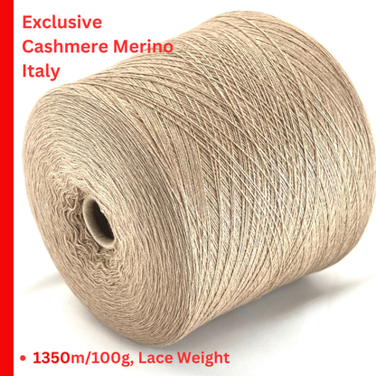 Cashmere merino yarn LEGEND 70 luxury Italian lace weight yarn
Soft Italian cashmere merino yarn cone for sweaters and shawls
Luxury lace weight yarn made from cashmere and merino wool
Italian cashmere merino knitting yarn close up texture detail
Luxury Italian yarn for heirloom knitwear and weaving