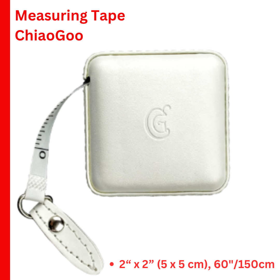 ChiaoGoo white retractable measuring tape 60 inch 150 cm for knitting and crochet from iDOKNiT