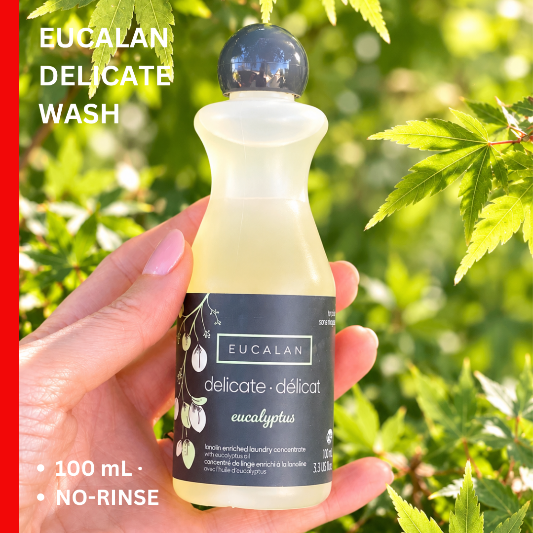 Eucalan delicate no rinse wool wash 100mL 3.3 fl oz travel bottle with lanolin from iDOKNiT