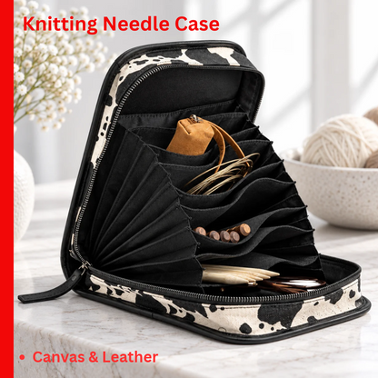 muud Voss canvas zippered knitting needle and cable organizer case from iDOKNiT