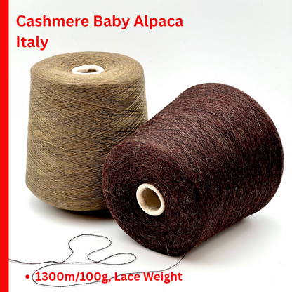 Loro Piana Almond 60 percent cashmere 40 percent baby alpaca Italian lace yarn from iDOKNiT
