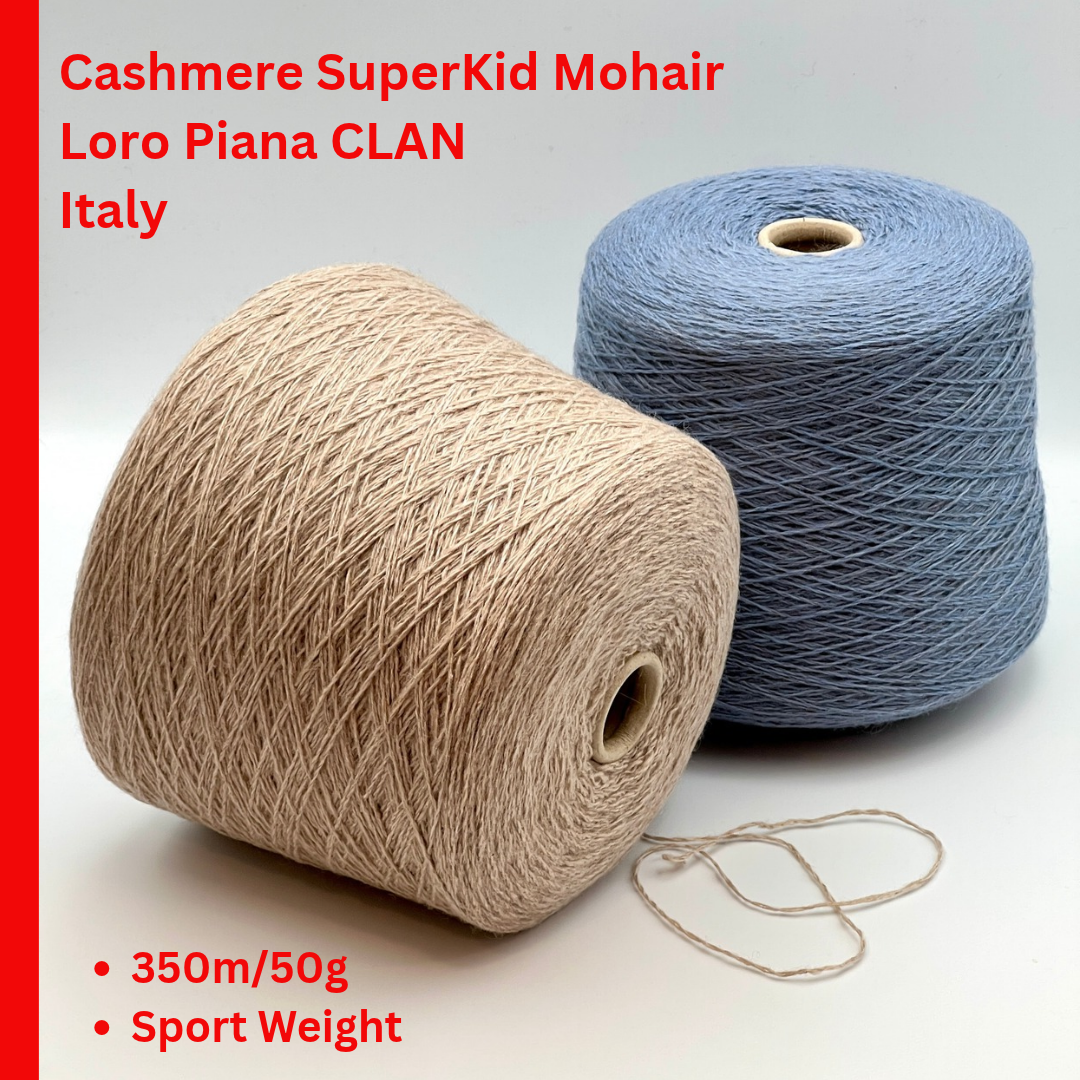 Loro Piana Clan 85 percent cashmere 15 percent superkid mohair Italian sport yarn from iDOKNiT