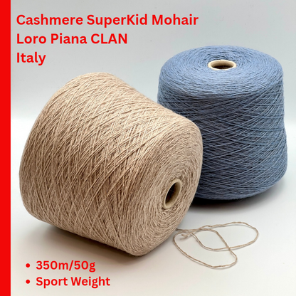 Loro Piana Clan 85 percent cashmere 15 percent superkid mohair Italian sport yarn from iDOKNiT