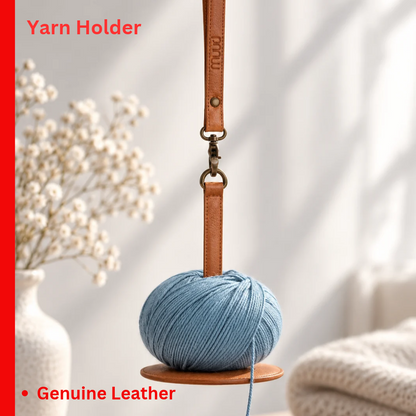 muud GYRIT genuine leather portable yarn holder with wrist strap from iDOKNiT