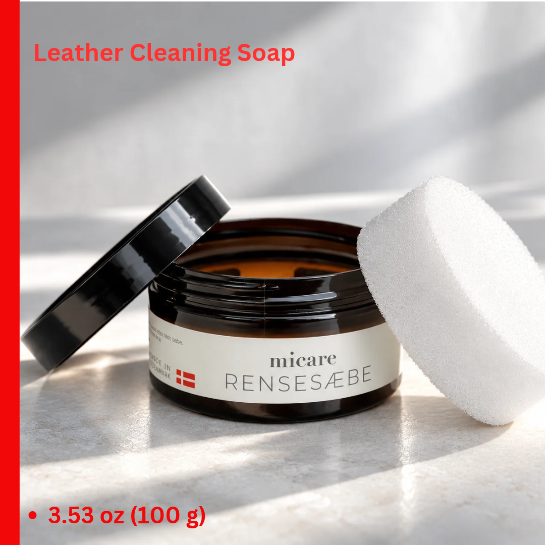 muud MICARE water-based leather cleaning soap 60ml foaming cleaner bottle from iDOKNiT