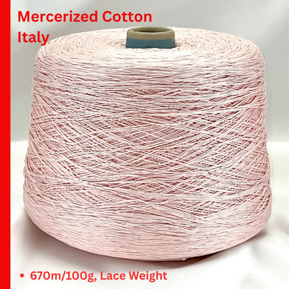 Sesia Cable 8MG mercerized cotton lace weight yarn in hand wound balls from iDOKNiT