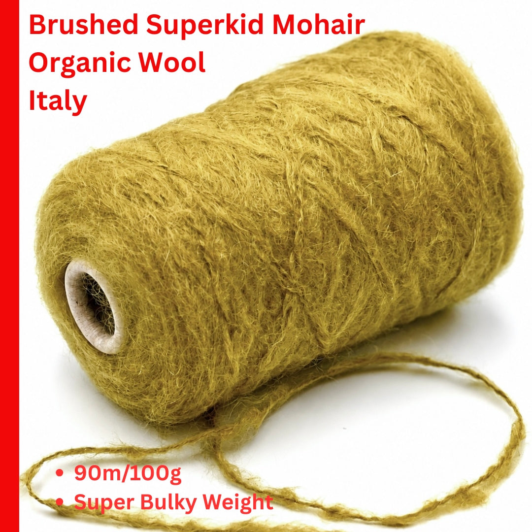 Sesia Novecento brushed mohair organic wool super bulky yarn balls from iDOKNiT