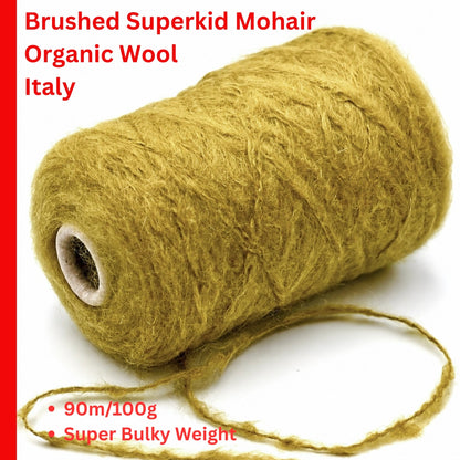 Sesia Novecento brushed mohair organic wool super bulky yarn balls from iDOKNiT