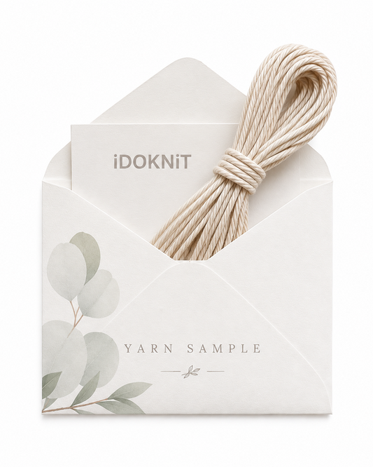 iDOKNiT 1-yard yarn sample service for color and fiber evaluation