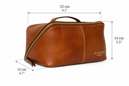 RE:DESIGNED PROJECT 9 SMALL Premium Leather Knitting & Crochet Organizer, Compact Needle & Craft Accessories Case