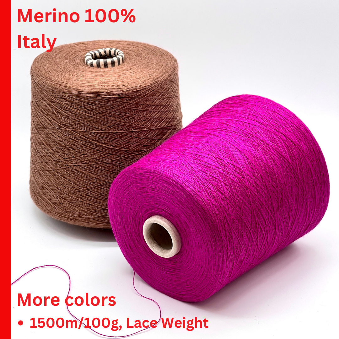 Close-up of iDOKNiT SÜDWOLLE GROUP VICTORIA yarn, showing the ultra-fine Lace weight texture of 100% Extrafine Merino Wool (Superwash) in a ready-to-use ball.