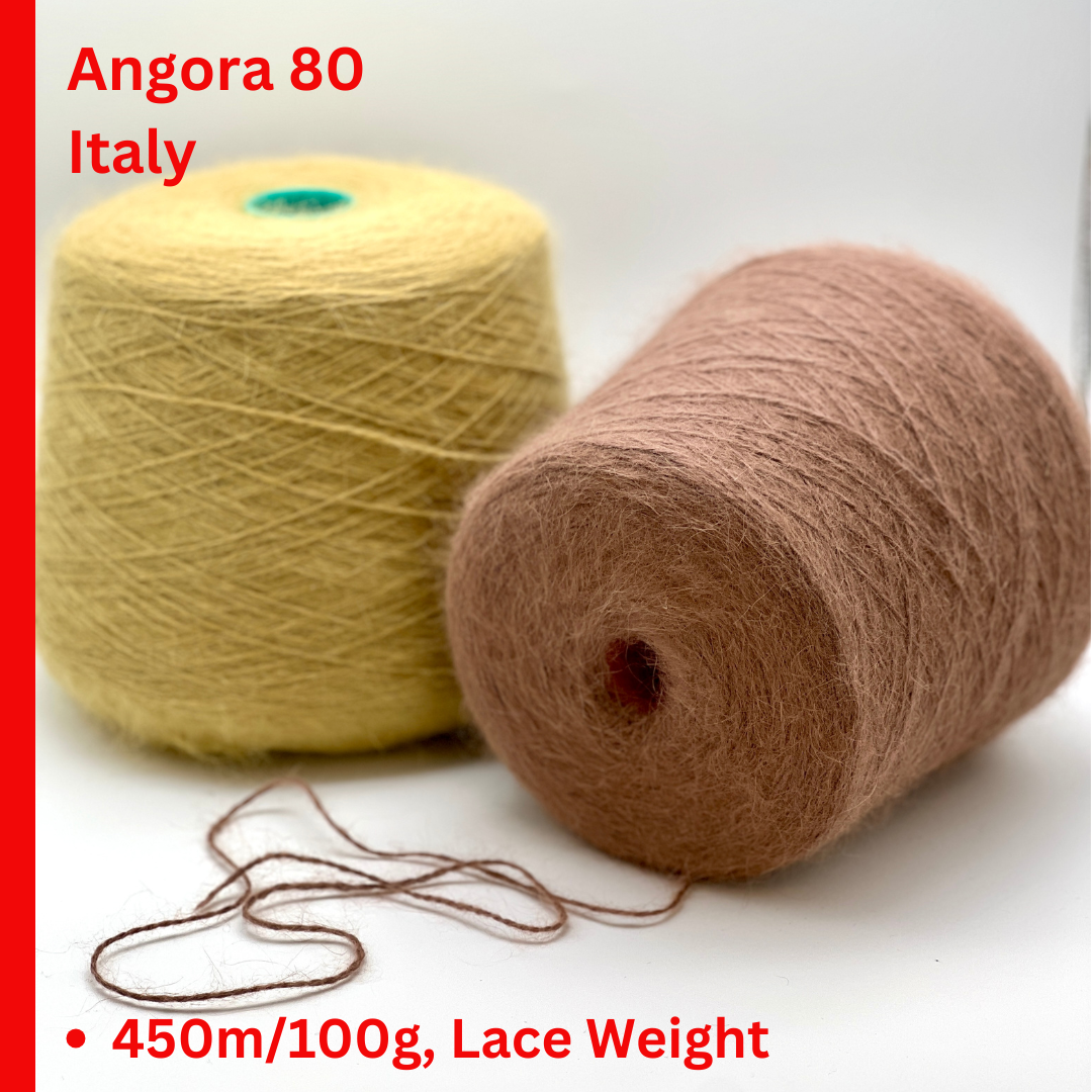 Filati Biagioli Modesto Italian angora lace yarn in soft fluffy texture, luxury light fingering yarn made in Italy, photographed by iDOKNiT for premium knitting and crochet projects