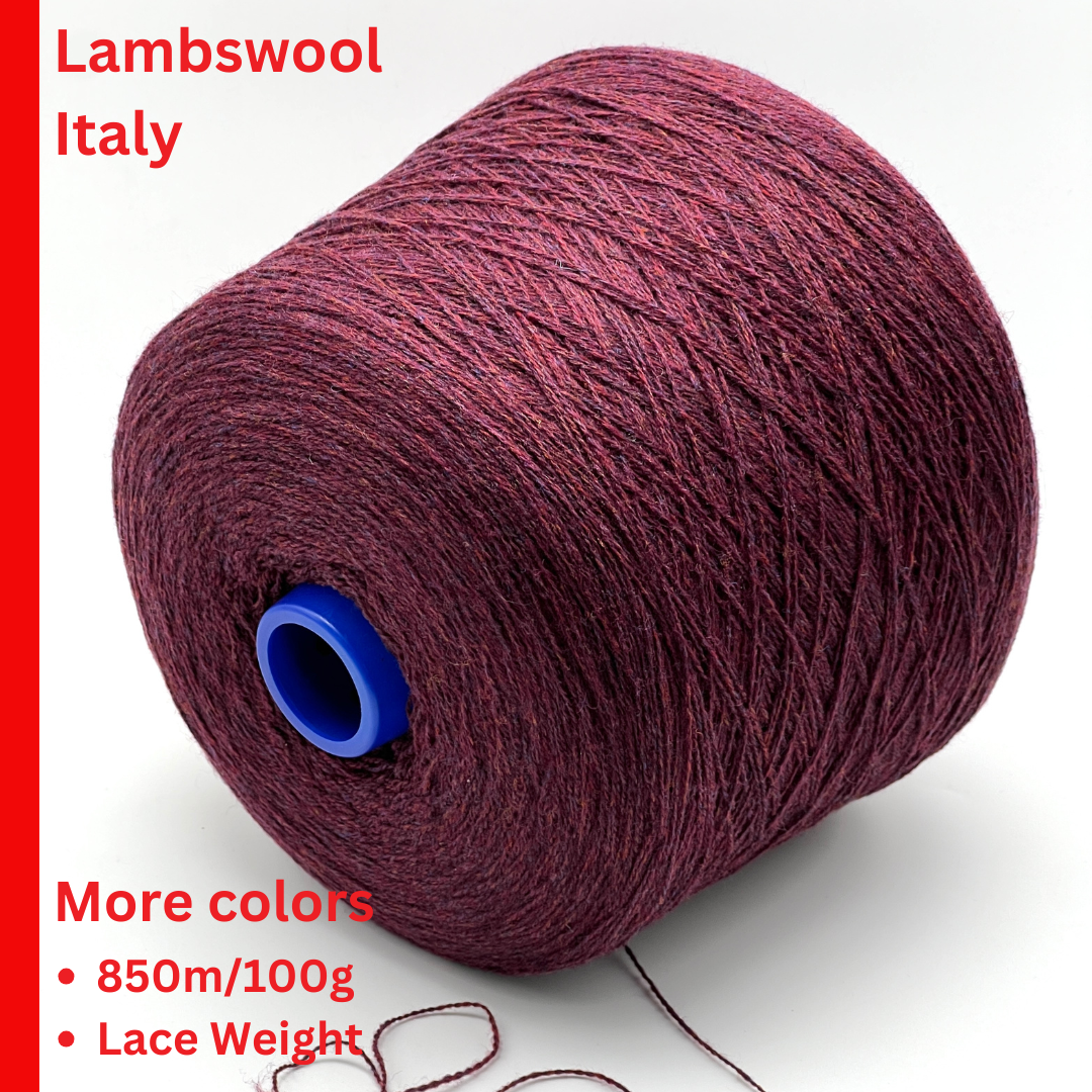 Knoll Merino Lambswool 100% Lambswool lace weight yarn from iDOKNiT. Premium Italian-spun 2-ply fiber for delicate lace knitting and weaving, 850m per 100g.