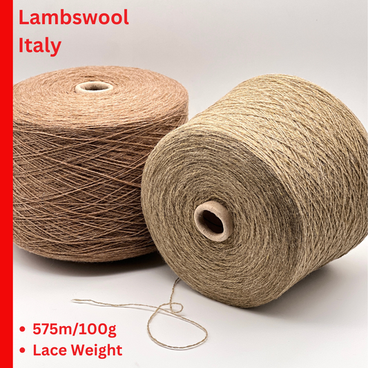 Knoll Supersoft SS353 100% Lambswool lace weight yarn from iDOKNiT. High-quality 2-ply Italian-made fiber for delicate lace knitting and weaving, 575m per 100g.