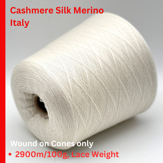 Ultra-fine Loro Piana CLASSIC yarn in a pristine 1931 WHITE shade. This premium Italian blend of cashmere, merino, and silk is shown in its delicate cobweb lace weight, ideal for luxury shawls and high-end knitting projects. Available at iDOKNiT.com.