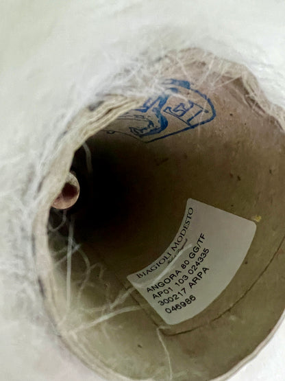 Angora 80 Yarn, Ultra Soft Luxury Italian Yarn by BIAGIOLI MODESTO, Available on Cone or in Balls, Sport Weight, 300m/100g (328y/3.52oz)