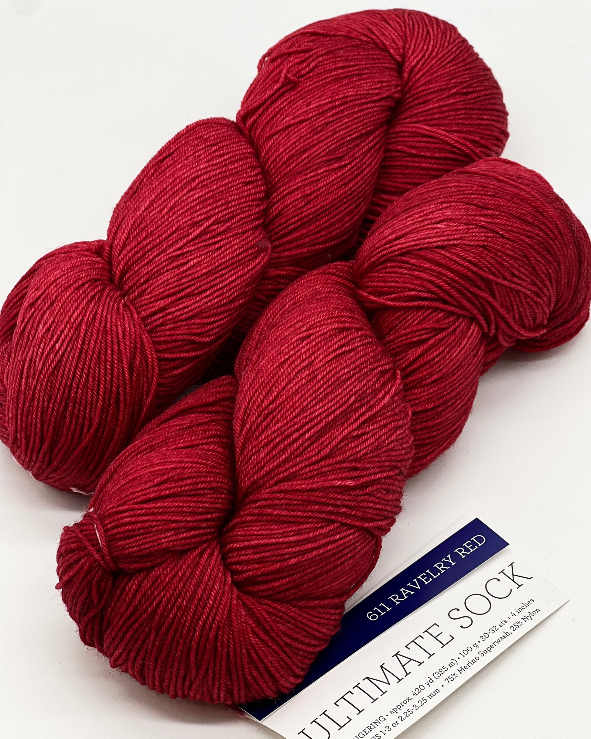 Premium iDOKNiT fingering weight yarn, ULTIMATE SOCK by Malabrigo Peru. Durable blend of 75% superwash merino wool and 25% nylon, 385m/100g. Hand-dyed authentic Peruvian yarn curated by iDOKNiT for resilient socks, garments, and shawls with superior 4-ply stitch definition.