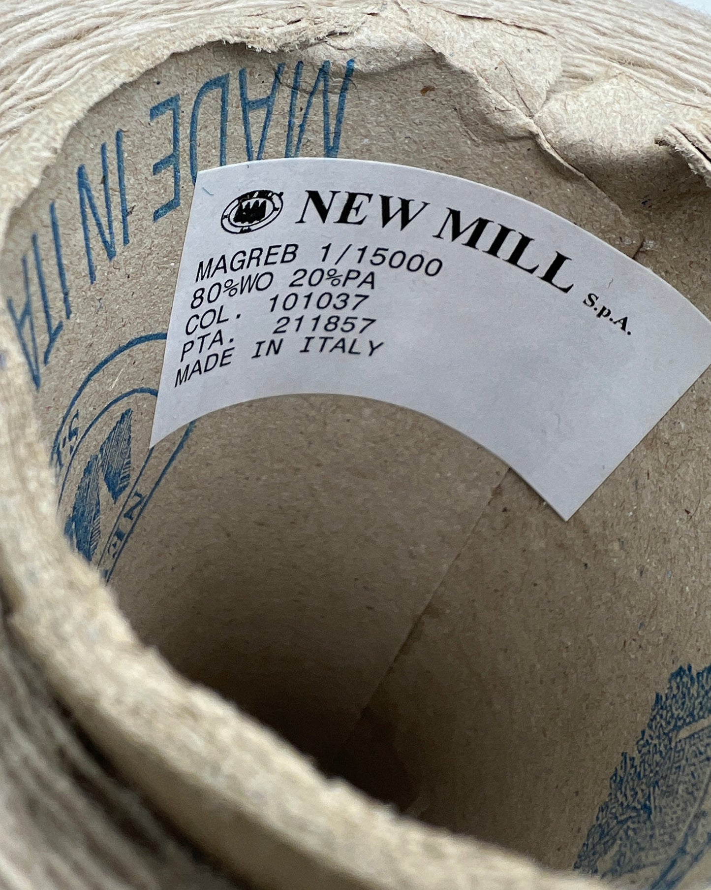 Premium iDOKNiT lace weight yarn, MAGREB by New Mill Italy. High-quality blend of 80% wool and 20% polyamide, offering 450-490m per 100g. Authentic Italian-made yarn curated by iDOKNiT for fine, durable knitting projects requiring a light fingering weight and soft finish.