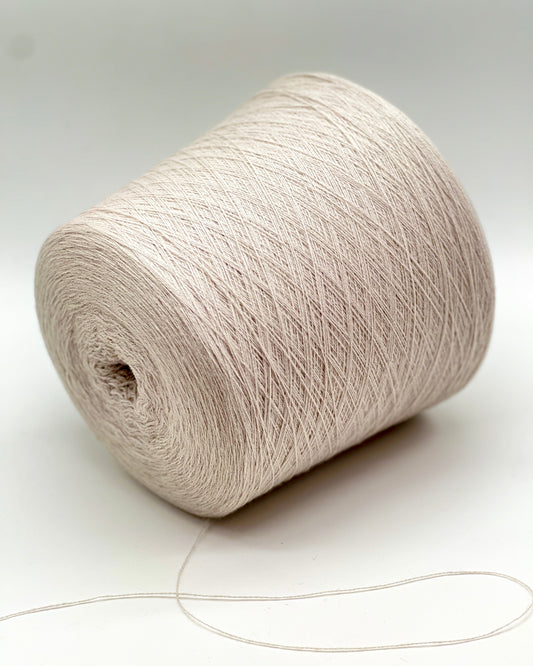 Exclusive iDOKNiT lace weight cashmere yarn, Cashmere 100 by Cariaggi Italy. Rare luxury surplus from Dior Accessori S.p.A. production. 100% pure cashmere in a classic Nm 2/28 count, providing 1400m per 100g. Authentic Italian-made luxury fiber curated by iDOKNiT for high-end fashion-grade lace projects and multi-strand knitting.