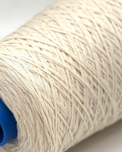 Exclusive iDOKNiT chunky weight yarn, DOMUS SILK by RiGo Italy. High-end blend of 60% cotton and 40% silk with a modern chainette (chain-cable) structure, providing 130m per 100g. Authentic Italian-made luxury fiber curated by iDOKNiT for breathable, soft, and textured knitwear with excellent stitch definition.