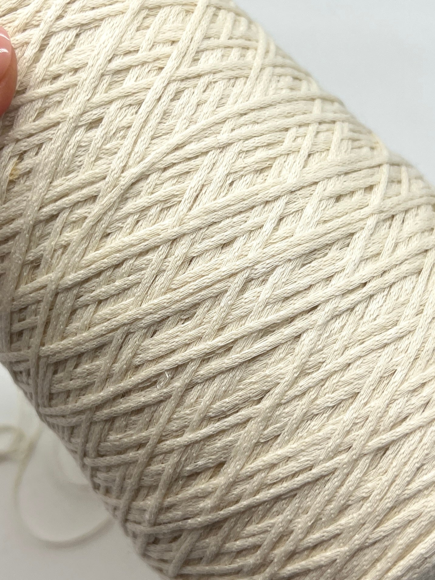 Exclusive iDOKNiT chunky weight yarn, DOMUS SILK by RiGo Italy. High-end blend of 60% cotton and 40% silk with a modern chainette (chain-cable) structure, providing 130m per 100g. Authentic Italian-made luxury fiber curated by iDOKNiT for breathable, soft, and textured knitwear with excellent stitch definition.