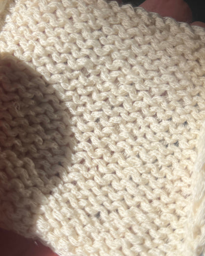 Exclusive iDOKNiT chunky weight yarn, DOMUS SILK by RiGo Italy. High-end blend of 60% cotton and 40% silk with a modern chainette (chain-cable) structure, providing 130m per 100g. Authentic Italian-made luxury fiber curated by iDOKNiT for breathable, soft, and textured knitwear with excellent stitch definition.