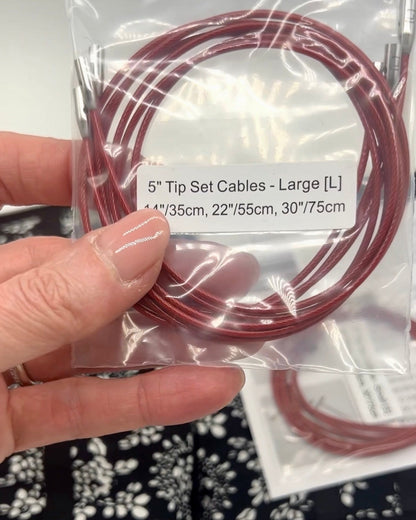 ChiaoGoo TWIST SS 5" Complete interchangeable knitting needle set with surgical stainless steel lace tips and compact fabric case for iDOKNiT.