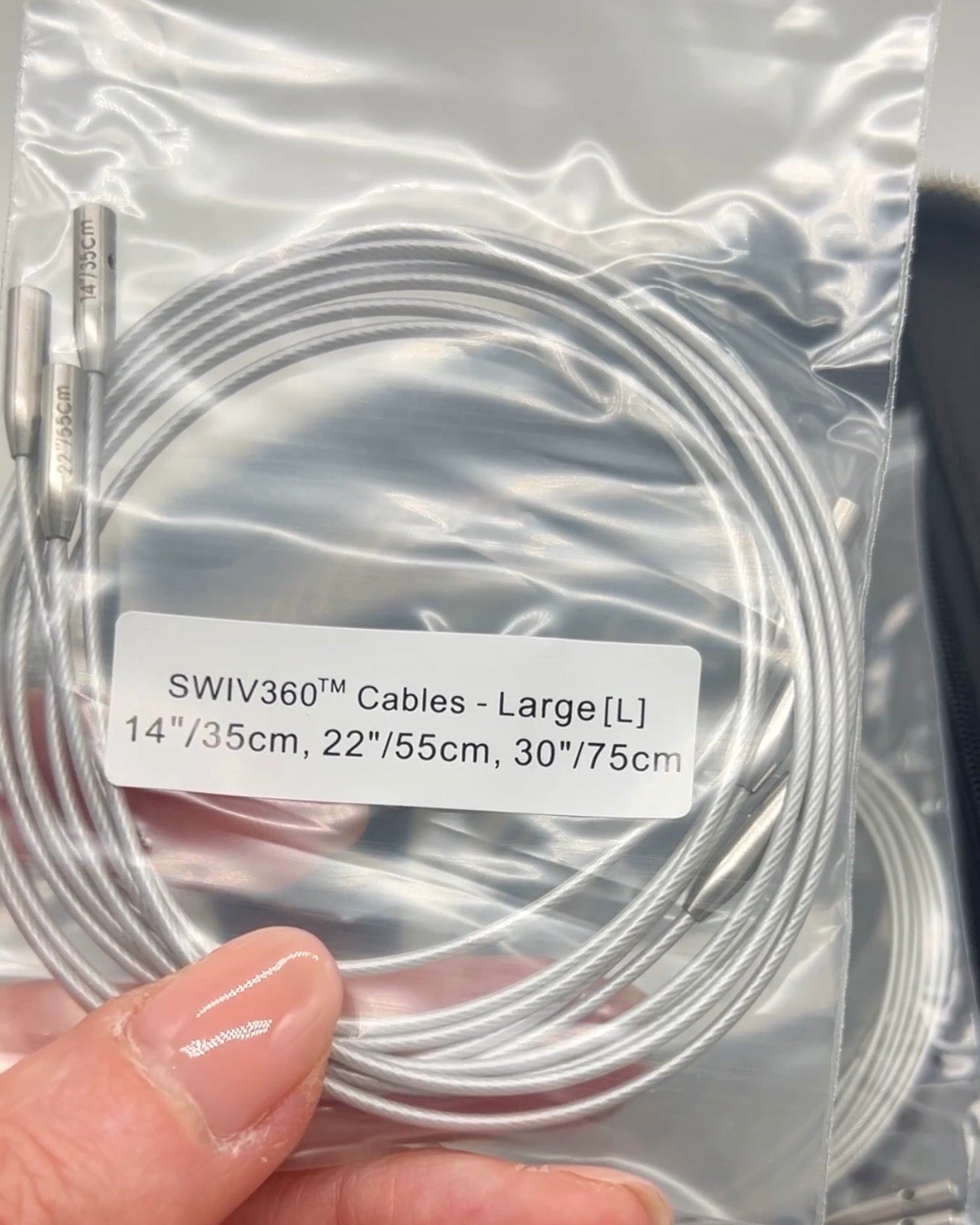 ChiaoGoo FORTÉ 2.0 5" complete interchangeable knitting needle set with carbon fiber and blackwood tips in organized case for iDOKNiT.