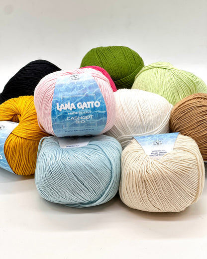lana gatto cashcot bio organic cotton cashmere yarn italy
luxury italian cotton cashmere yarn 170m 50g summer yarn
soft breathable cotton cashmere yarn lana gatto cashcot bio
premium organic cotton yarn with cashmere soft finish italy
lana gatto cashcot bio sport weight yarn close up